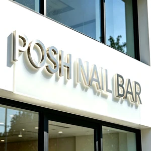 Custom 30 LED Backlit Letters Stainless Steel Halo Lit Acrylic Business Storefront Outdoor Illuminated Logo Sign