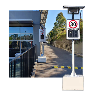 ECOSOLAR Solar-Powered LED Radar Speed Limit Sign Eco-Friendly Road Traffic Management Device Model ECO-ROADTRAFFIC