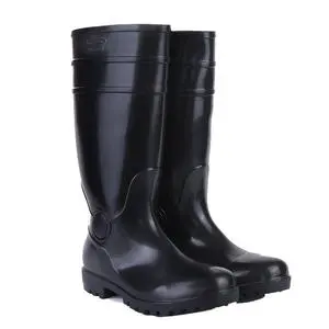 Top-level Rubber Rain Shoes Machinery Construction Safety Rain Shoes Steel Toe Steel Midsole Low Cut Pvc Rain Boots