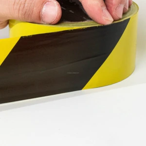 EVPEC Caution Warning Tape Danger Tape for Barrier Yellow Black 7.5CM Width 100 Meter