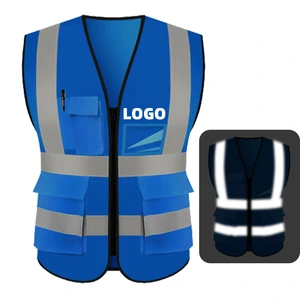 Class 2 Safety Hazmat Suit High Visibility Safety Vest Hi Viz Safety Reflective Vest Work Clothing Uniform with Customized Logo