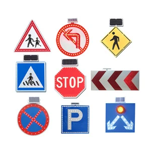 Street Lamp Waterproof Plastic Led Traffic Signs Parking Signs Led Outdoor Signs