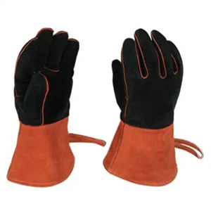 High Quality Cowhide Leather MIG/TIG Welding Gloves Safety Cuff Thickness Anti-Vibration Industrial Safety Heat Gloves