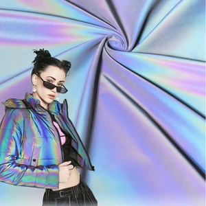 2025 Multicolored Reflective Fabric Clothing case and Bag Polyester Dazzling Laser Reflective Fabric