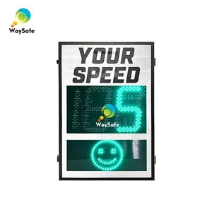 Your Speed Feedback Sign Smiling Face Driver Speed Display Industrial Park Zone Solar Radar Speed Limit Sign 199 km/h Sheet