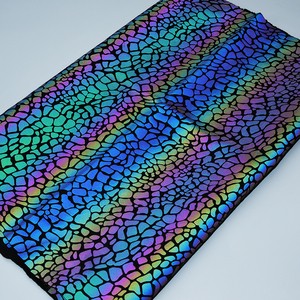 Dazzling Colored Reflective Fabric Polyester Elastan Fabric Reflective for Clothing Reflective Fabric