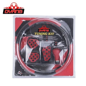 Car Steering Wheel Cover Seat Belt Covers Car Interior Accessories Set