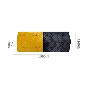 500x400x50mm High Quality Rubber Speed Reducer Breaker Road Driveway Speed Hump Bump