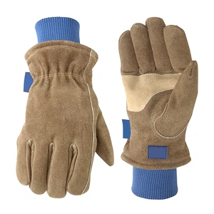 Make your own Cow Split Leather Welding Working Gloves Comfortable Double Palm Hand Protection easy to wear Working Gloves