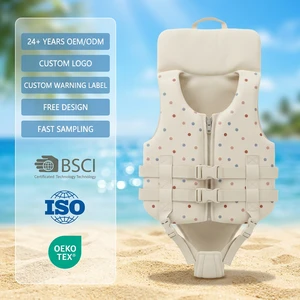 Cozy Safety Collar Kids Swim Vest Premium Sbr Neoprene Diaper-Style Comfort Harness Toddler Life Jacket For Pool Play