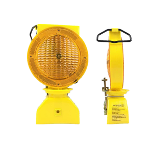 CE Traffic Lamp Yellow LED Barricade Flasher Light Amber Road Cone Solar Blinker Warning Lights