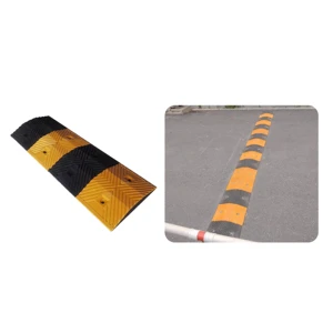 Customizable Heavy-Duty Rubber Speed Bumps for Enhanced Road Safety in Parking Lots and Driveways