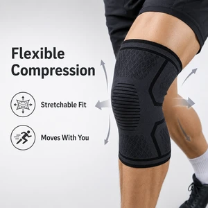 Umax Professional Nylon Knee Pads Support Anti-Collision Compression Knee Wraps Sports Protective Gear Gym Knee Sleeves