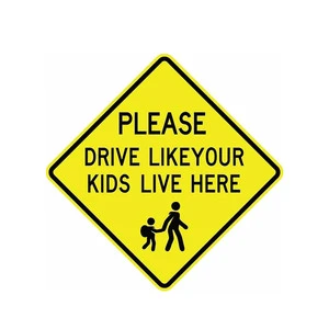 Factory Custom Wholesale Customized Reflective Speed Limit Warning Sign Board for Rural Roads and Public Highways