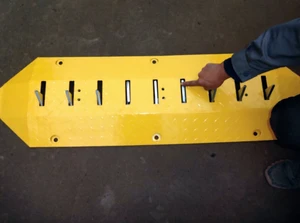 MSH100 Factory Direct Steel Spike Barrier | Anti-Ram Road Blocker | One-Way Traffic Speed Bump for Parking Lot & Access Security