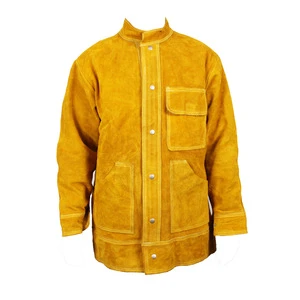 Yidao YD-SC-A1 All-in-One Cowhide Welding Jacket With Multi-Pockets-Vapor-Protective Radiation Proof & Fire Protection Design