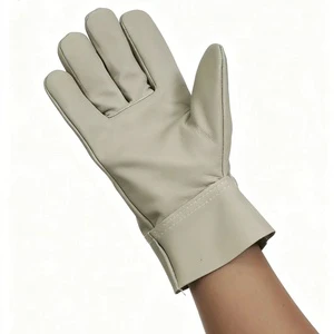 Short Cowhide Leather Welding Gloves HeatResistant Safety Work GlovesAbrasion Resistant Short Cowhide LeatherWelding Gloves