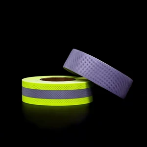 Flame Retardant FR Hi Vis Grey Cotton Polyester Reflective Fabric