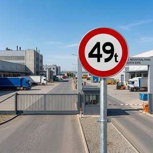 Reflective Aluminum Traffic Sign Board Customized Round Regulatory Road Safety Sign Custom Speed Limit Warning