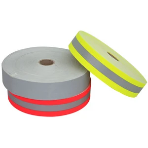 Bright Silver Flame Retardant Reflective Fabric Strip Firefighting Clothing Fireproof Reflective Tape CY1900 Guang'an