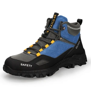 New Labor Insurance Shoes Men's Anti-smashing Anti-piercing Soft and Comfortable High Cut Safety Shoes Work S3