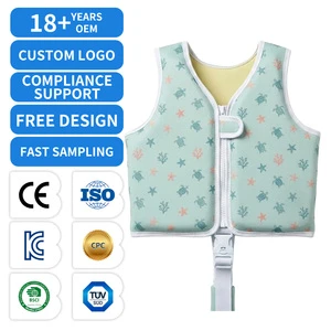 Factory Direct Child Swim Vest Neoprene UV50 Protection Kids Buoyancy Jacket For Beach Swimming Life Jackets Children