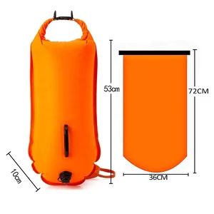 Yuanfeng Orange Highly Visible Swim Bubble Safety Buoy Swim Buoy Tow Floats Swimming Float Waterproof Dry Bag