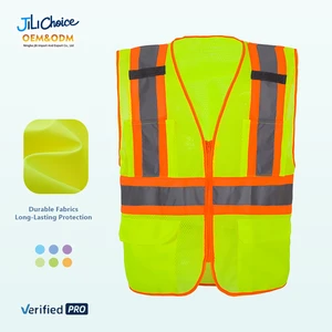 J&L 2025 OEM Heavy Duty Reflective Tape Reflector Safety Vest Equipment Protective Vest Jacket Reflective Coat Safety Clothing