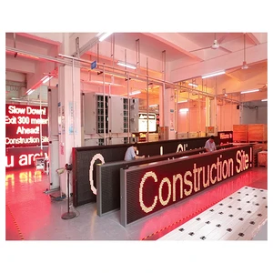 Digital Signage System Variable Message Signs P31.25 Yellow Color LED Traffic Signs