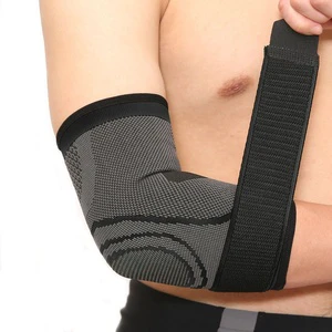 Safety Protective Elbow Brace Arm Compression Sleeve With Adjustable Strap