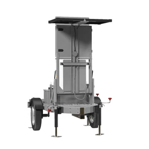Compact Radar Sign Trailer | Mobile Road Safety Unit with Mast and Lockable Toolbox