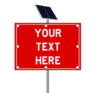 Custom Outdoor Flashing Durable Type Intelligent Solar Energy Led Illuminated Traffic Road Parking Warning Sign