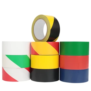 UJANG Wholesale Black Yellow PVC Warning Tape, Non-Slip Floor Marking Tape for Industrial Safety & Hazard Caution