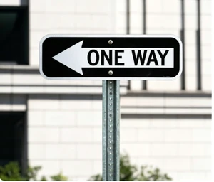 Engineer Grade Reflective One Way Sign, Weatherproof Rust-Free Aluminum Left/Right Arrow Traffic Road Sign