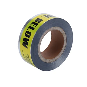 Colorful High Visibility Underground Warning Tape with Customized Thickness and Length PP+AL+PE Material 305M Length