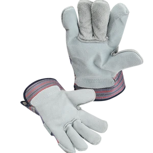 10.5 Inch Two-layer Colorful Heat Resistant Leather Gloves Fireplace Welding Gloves for Hand Protection