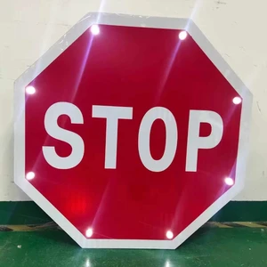 2025 Hot Sale Solar Outdoor Led Sign Led Flashing Traffic Sign Solar Powered Traffic Sign