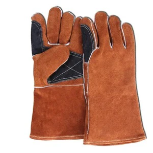 Leather Industrial Winter Outdoor Plain Anti-slip Elbow Labor Protection Welding Gloves