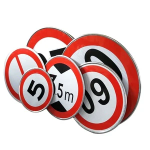 Customized High Visibility Speed Limit Retro Reflective Road Traffic Symbol Sign Board Signage Sticker for Roadway Safety