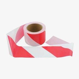 High Quality PE 75mmx100m Non Adhesive Red and White Strip Danger Caution Tape