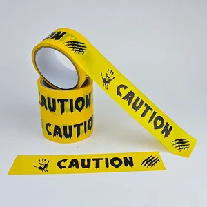 Acrylic Adhesive Barricade Warning Tape Hazard Caution Danger PE Non-adhesive Waterproof 3mil Thickness Crime Line Alert