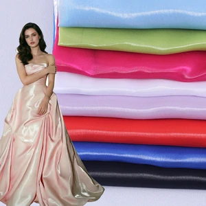 100% Polyester Reflective Metallic Liquid Organza Fabric