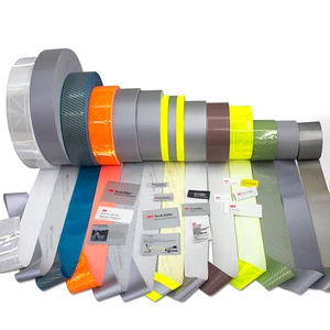 Reflective Material for sew on Reflective Fabric Strip for Safety Clothing Silver Yellow Reflective Fabric Material