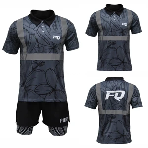 FQ Custom Hawaii Polo Shirts Sleeve Warm Up Aloha HI Viz Shirts High Visibility Shirts Reflective Safety Clothing Worker Wear