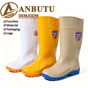 Factory Wholesale 38cm High Shaft PVC Rain Boots Kitchen Work Boots Oil Acid And Alkali Resistant Work Boots