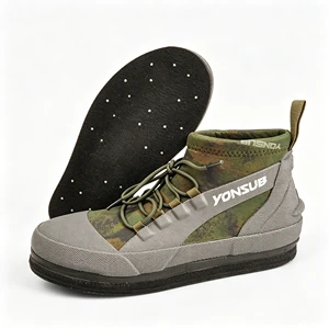 5MM Rock Reef Fishing Shoes Anti-slip Waterproof Felt-sole Steel Nail Professional Water Shoes Men's Outdoor Sea Fishing Shoes