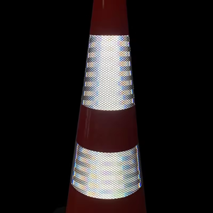 PVC Reflective Adhesive Sleeve Collars Sticker Tape Road Cone Message For Traffic Safety Cones