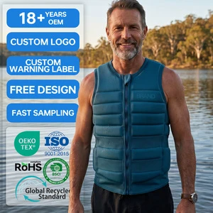 Neoprene Wake Surfing Impact Vest For PWC Jet Boat Water Ski Comp Vest Adults Chalecos Salvavidas Kamizelki Ratunkowe Meskie