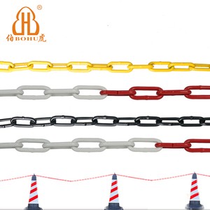 BOHU Lightweight Traffic Chain Barrier High Quality Warning Chain in Red White Yellow Colors Zinc Iron Roadway Safety Device
