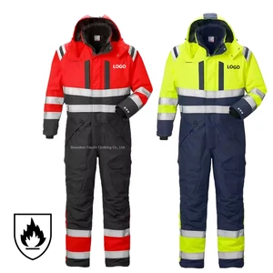 High Quality Custom Construction Industrial Safety Protective Anti Static Flame Fire Retardant Overall Workwear FRC FR Coverall